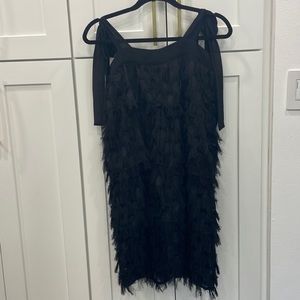 Michael Michael Kors Black Fringe Dress